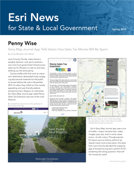Esr News for State & Local Government Spring 2015 Newsletter