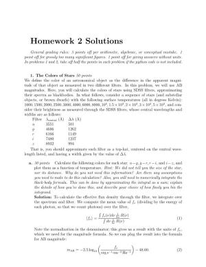 Homework 2 Solutions