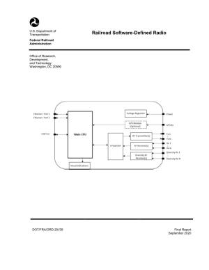 Railroad Software-Defined Radio Federal Railroad Administration