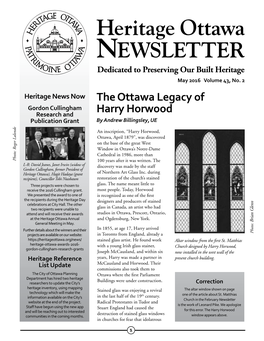 The Ottawa Legacy of Harry Horwood