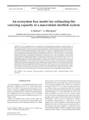 An Ecosystem Box Model for Estimating the Carrying Capacity of a Macrotidal Shellfish System