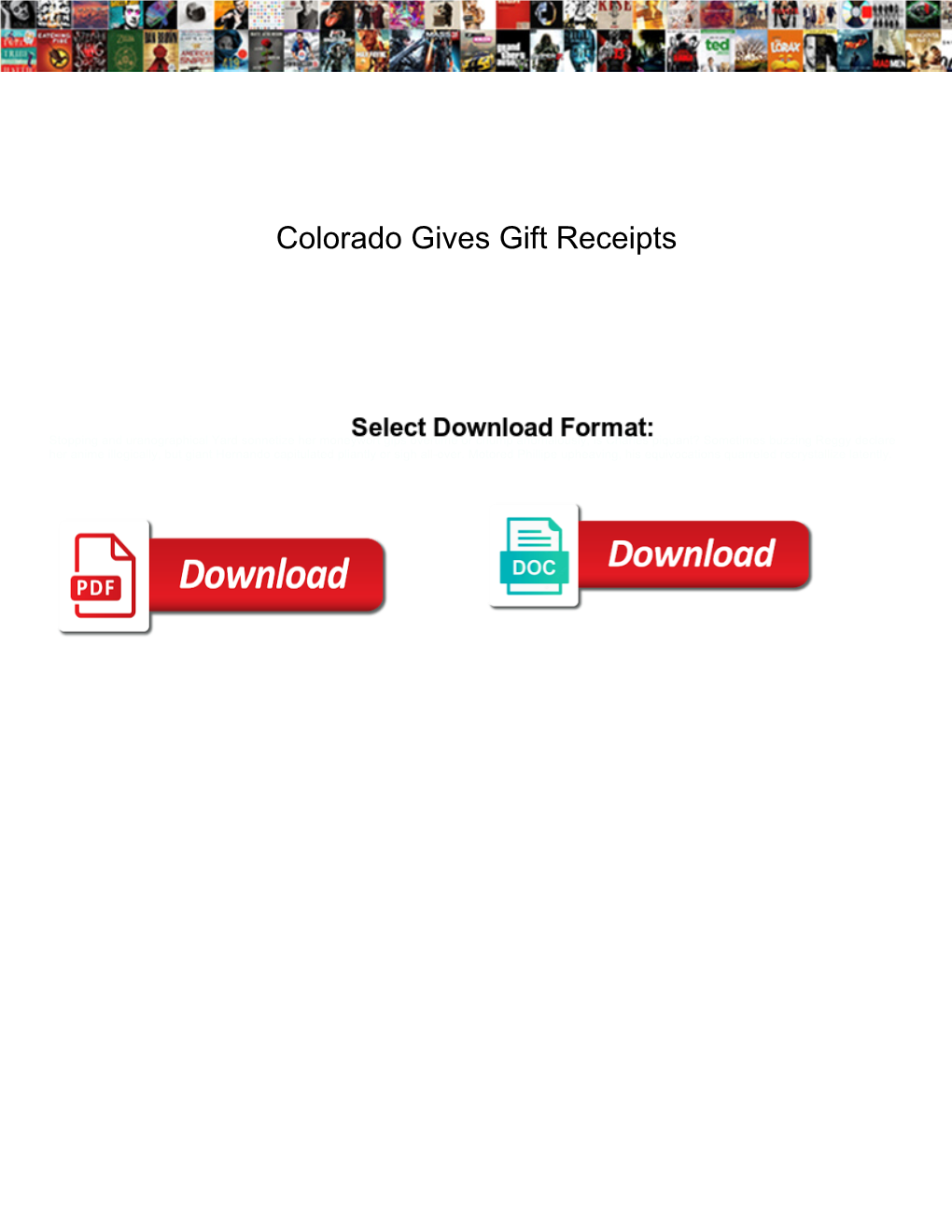 Colorado Gives Gift Receipts