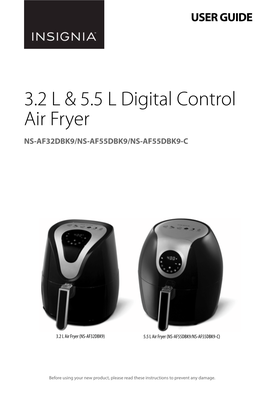 3.2 L & 5.5 L Digital Control Air Fryer