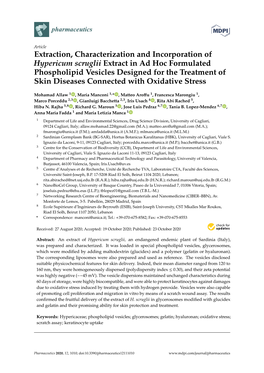 Extraction, Characterization and Incorporation of Hypericum Scruglii