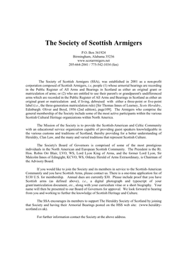 The Society of Scottish Armigers