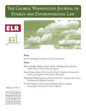 The George Washington Journal of Energy and Environmental Law