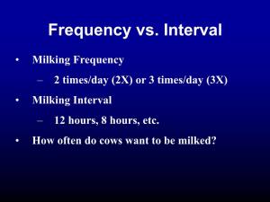 Frequency Vs. Interval