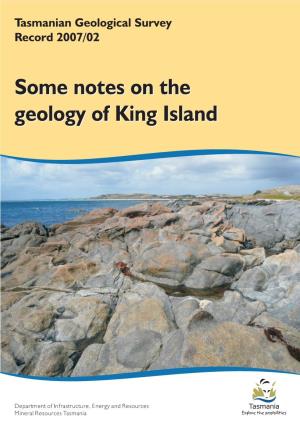 Some Notes on the Geology of King Island