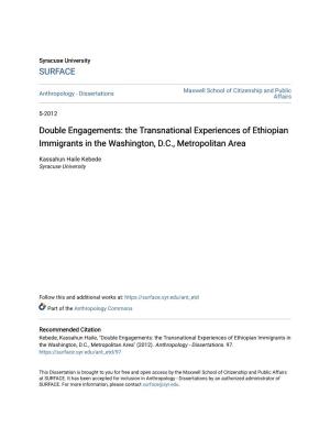 The Transnational Experiences of Ethiopian Immigrants in the Washington, D.C., Metropolitan Area