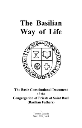 The Basilian Way of Life