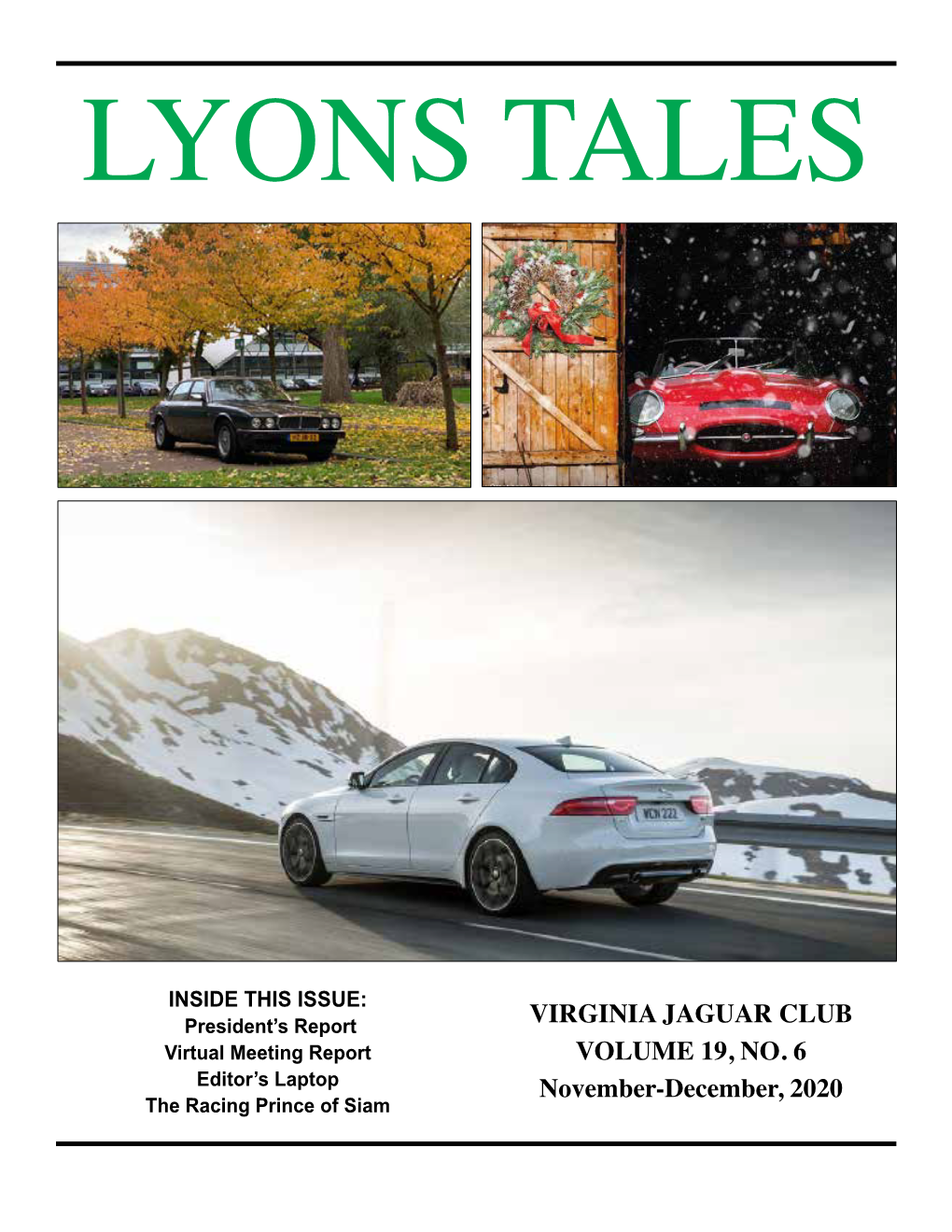 VIRGINIA JAGUAR CLUB VOLUME 19, NO. 6 November-December