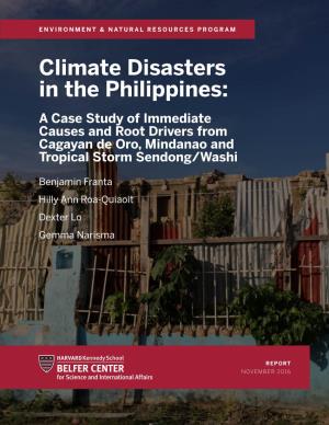 Climate Disasters in the Philippines: a Case Study of the Immediate Causes and Root Drivers From