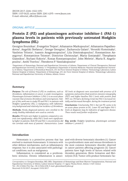 And Plasminogen Activator Inhibitor-1