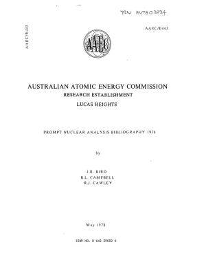 Prompt Nuclear Analysis Bibliography 1976
