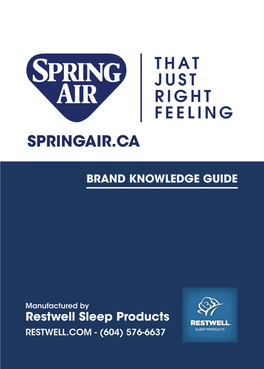 Spring Air Canada Is Distributed Through National Retail & Independent Dealers in North America