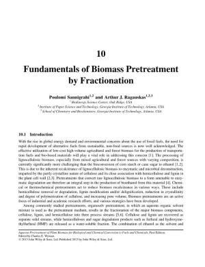 Fundamentals of Biomass Pretreatment by Fractionation