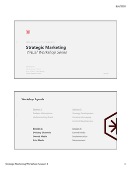Strategic Marketing Virtual Workshop Series
