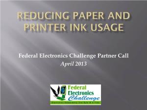 Reducing Paper and Printer Ink Usage
