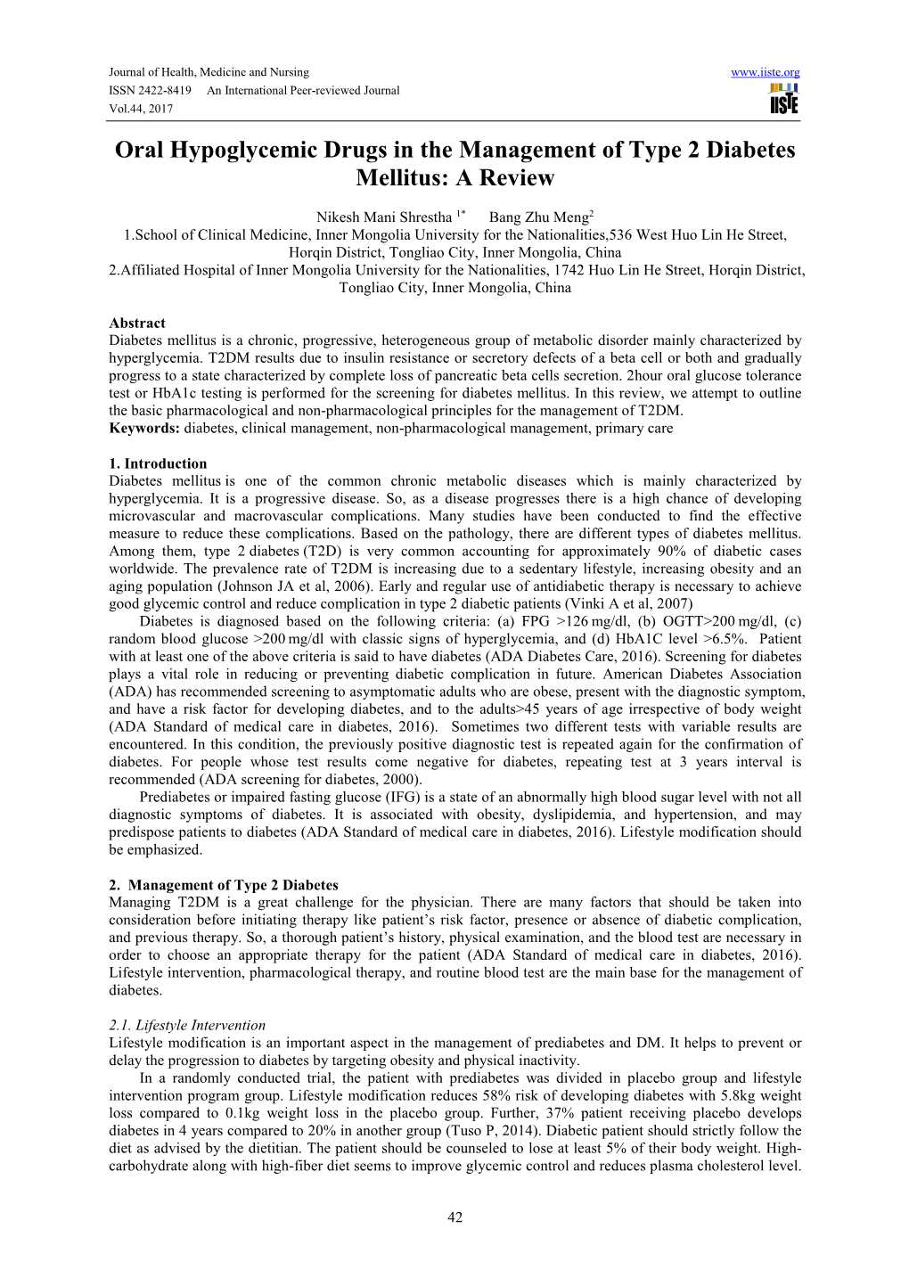 Oral Hypoglycemic Drugs in the Management of Type 2 Diabetes Mellitus: a Review