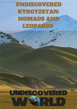 Undiscovered Kyrgyzstan: Nomads and Snow Leopards