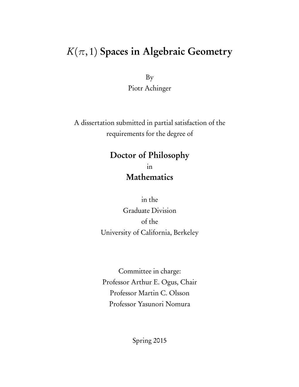 Spaces in Algebraic Geometry