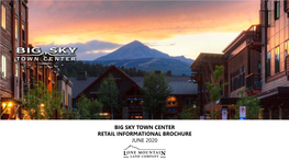 Big Sky Town Center Retail Informational Brochure