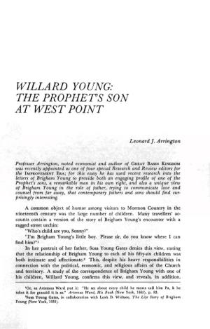 Willard Young: the Prophets Son at West Point