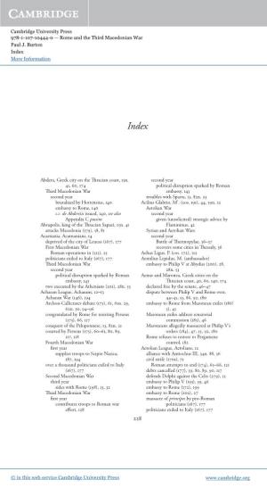 Cambridge University Press 978-1-107-10444-0 — Rome and the Third Macedonian War Paul J