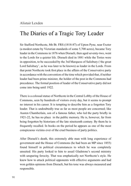 The Diaries of a Tragic Tory Leader