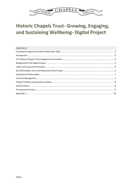 Historic Chapels Trust- Growing, Engaging, and Sustaining Wellbeing- Digital Project