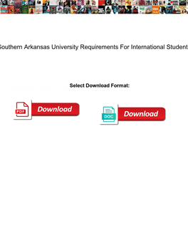Southern Arkansas University Requirements for International Students