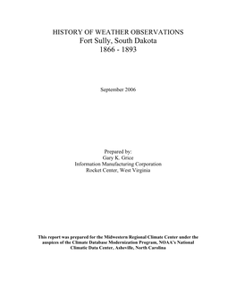 Fort Sully, South Dakota 1866 - 1893