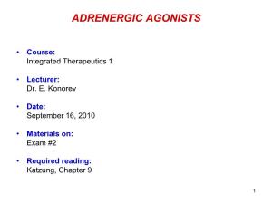 Adrenergic Agonists