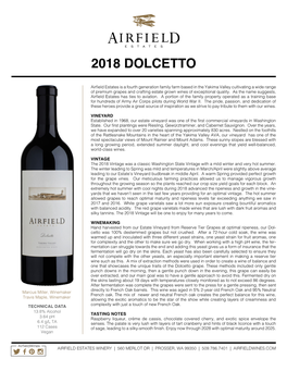 2018 Dolcetto
