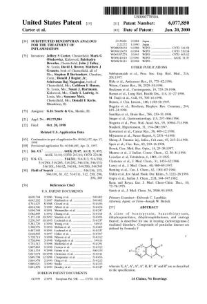 United States Patent (19) 11 Patent Number: 6,077,850 Carter Et Al