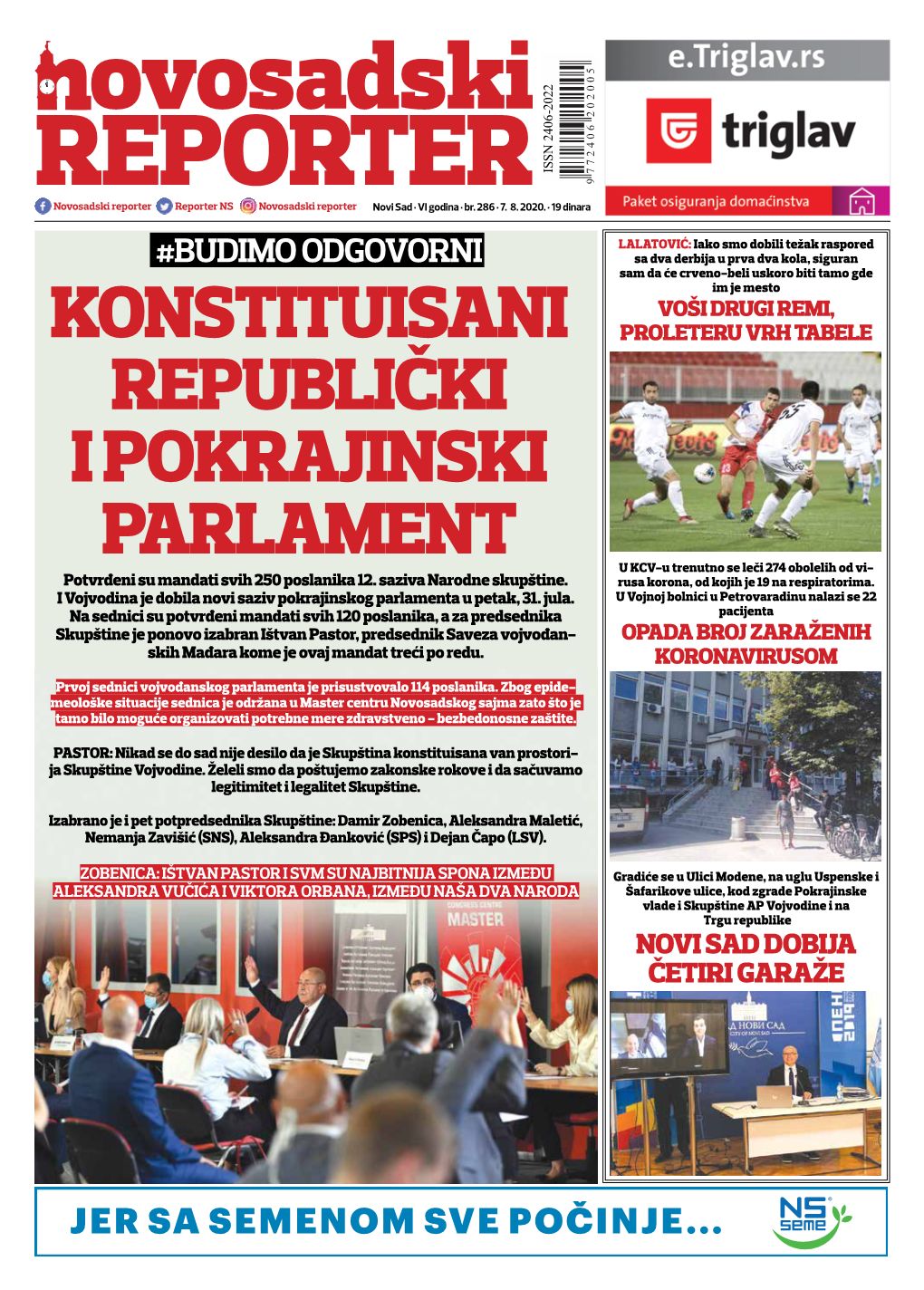 Konstituisani Republički I Pokrajinski Parlament