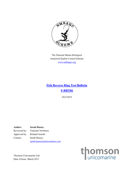 Fish Reverse Ring Test Bulletin F-RRT06