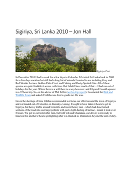Sigiriya, Sri Lanka 2010 – Jon Hall