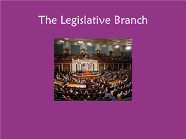 The Legislative Branch Review: the Three Branches
