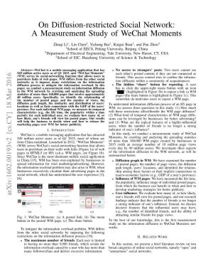A Measurement Study of Wechat Moments