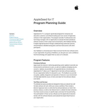View the Appleseed for IT Program Planning Guide