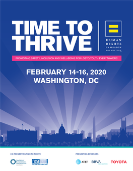 February 14-16, 2020 Washington, Dc