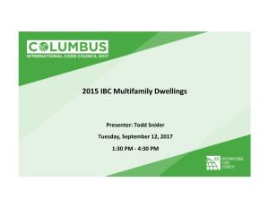 2015 IBC Multifamily Dwellings