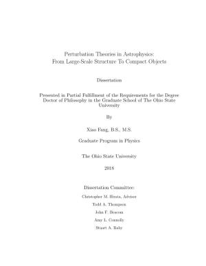 Perturbation Theories in Astrophysics: from Large-Scale Structure to Compact Objects