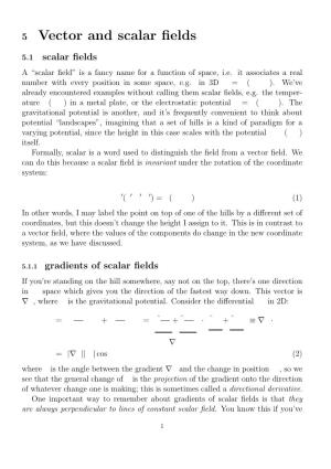 5 Vector and Scalar Fields