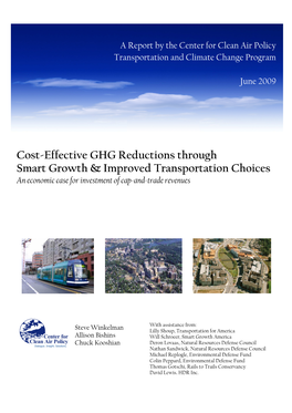 Cost-Effective GHG Reductions Through Smart Growth & Improved