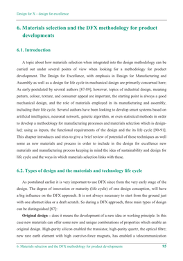 Materials Selection and the DFX Methodology for Product Developments G. F. Batalha