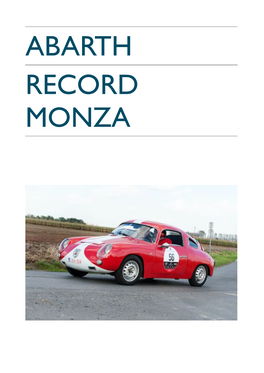 Abarth Record Monza