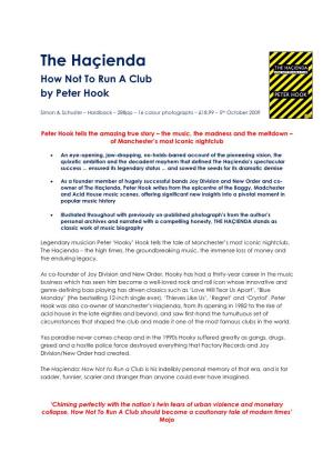 The Haçienda How Not to Run a Club by Peter Hook