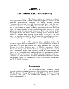 The Jarawa and Their Society